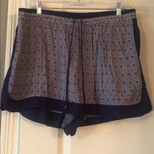 Blue and white shorts